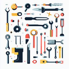 Obraz premium seamless pattern with tools