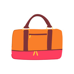 carryall weekender bag cartoon vector illustration