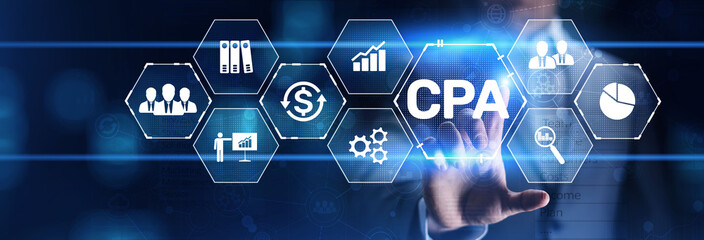 CPA Certified public accountant auditor. Business finance accounting audit concept.