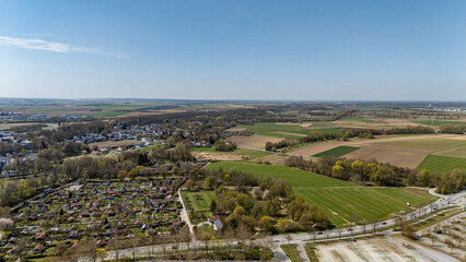 Obraz premium Straubing , Niederbayern, vom Volksfestplatz aus gesehen