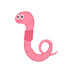 Fototapeta premium character worm cartoon cartoon vector illustration