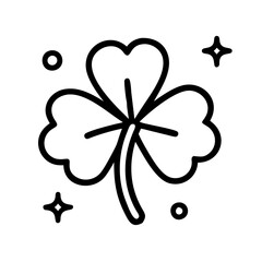 Vector st patrick's day shamrock clover illustration lucky irish symbol design element graphic icon