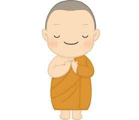 A novice or monk of Buddhism