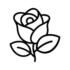 Rose flower drawing vector illustration floral design botanical art outline nature garden bloom beauty 90