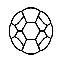 Fototapeta premium Vector illustration of a soccer ball icon outline design for sports and recreation themes design