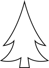 Christmas tree line icon