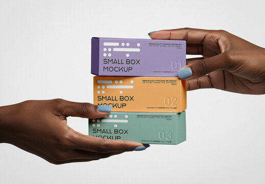 Small Boxes Mockup