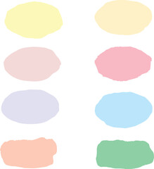 set colourful brush stroke collection
