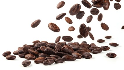 Obraz premium Falling Cocoa Beans