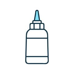 Fabric Glue Bottle with Nozzle Icon Design