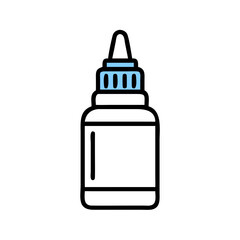 Fabric Glue Bottle with Nozzle Icon Design