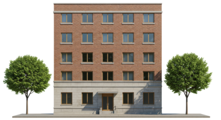 Isolated Brick Building