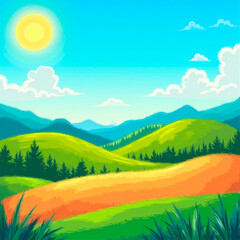 Obraz premium Scenic Hills View