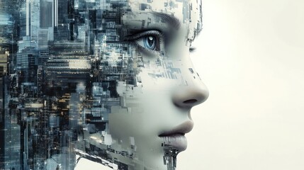 The Algorithmic Muse: A Digital Portrait of Futuristic Beauty