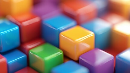 Obraz premium Colorful geometric cubes abstract pattern