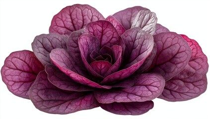 Obraz premium Close up of a purple cabbage isolated on white background.