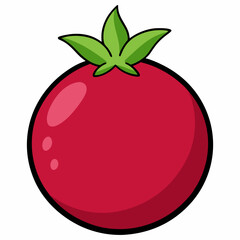 vector illustration of a red apple