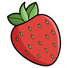 strawberry on white background