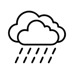 Weather forecast icon rain cloud rainy day weather symbol rainstorm rainfall shower forecast