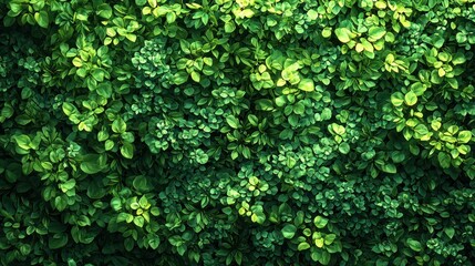 Fototapeta premium Lush Green Foliage Background: A Vibrant Display of Nature's Beauty