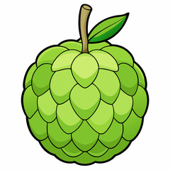 green apple isolated on white