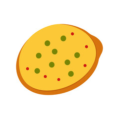 vector illustration of a pizza