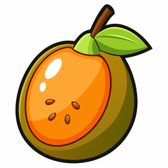 vector illustration of an orange