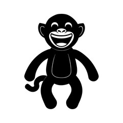 Laughing monkey toy silhouette vector art © MDAriful