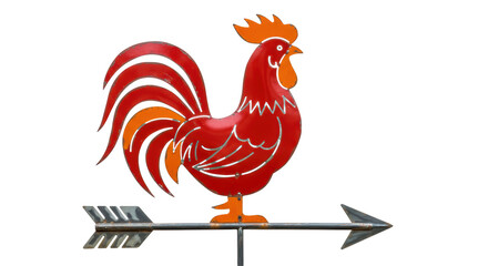 Isolated Metal Weather Vane Rooster