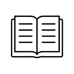 Open book icon vector illustration education knowledge learning reading study textbook library