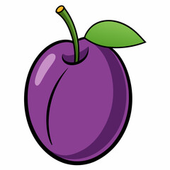 plum isolated on white background