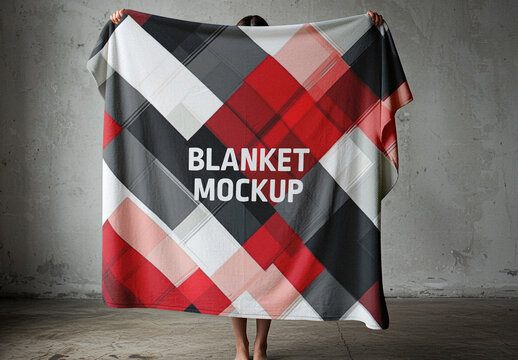Fabric Blanket Mockup