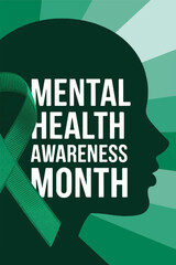Mental Health Awareness Month T-Shirt Design Vector Illustration
