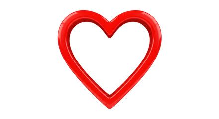 Isolated Red Heart Outline