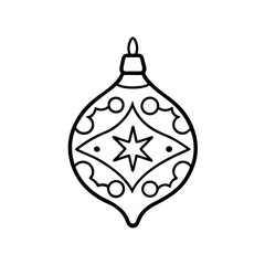 Nordic noel ornament silhouette.