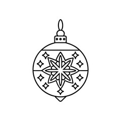 Nordic noel ornament silhouette.