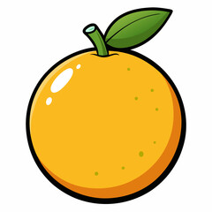 vector illustration of an orange