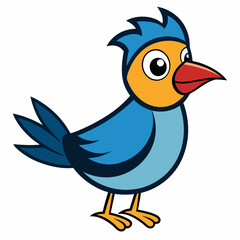 cartoon bird with a sign