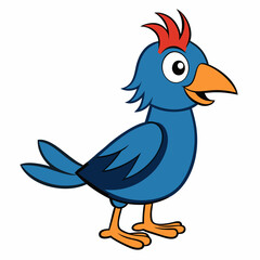 cartoon bird with a blank sign