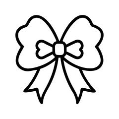 Downloadable vector graphic of a decorative bow ribbon for gift wrapping and festive embellishments