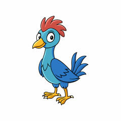 vector illustration of cartoon parrot