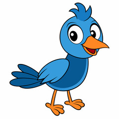 bird, cartoon, animal, vector, illustration, duck, nature, chicken, character, icon, twitter, art, cute, feather, beak, funny, wing, blue, tweet, happy, fun, baby, drawing, design, wings