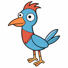 cartoon bird with a big smile