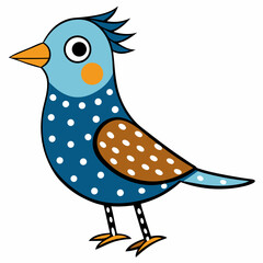 blue bird with a flower