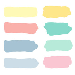 set colourful brush stroke collection
