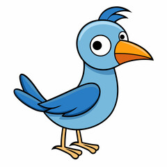 blue bird vector illustration