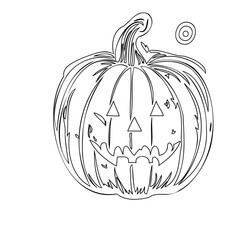 Halloween Pumpkin Outline for Creative Design