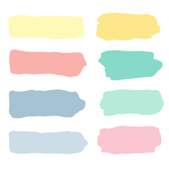 set colourful brush stroke collection
