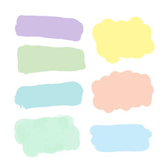 set colourful brush stroke collection
