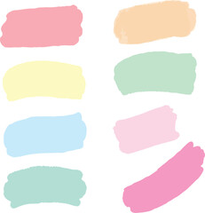 set colourful brush stroke collection
